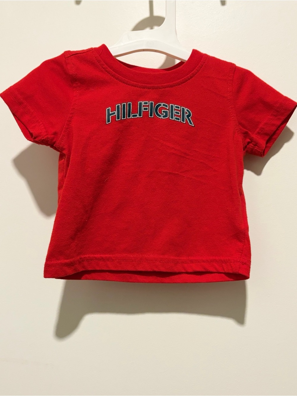 Tommy Hilfiger Red Short-Sleeve Logo Tee